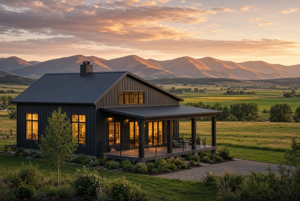 Barndominium cost per square foot Utah — finished exterior example